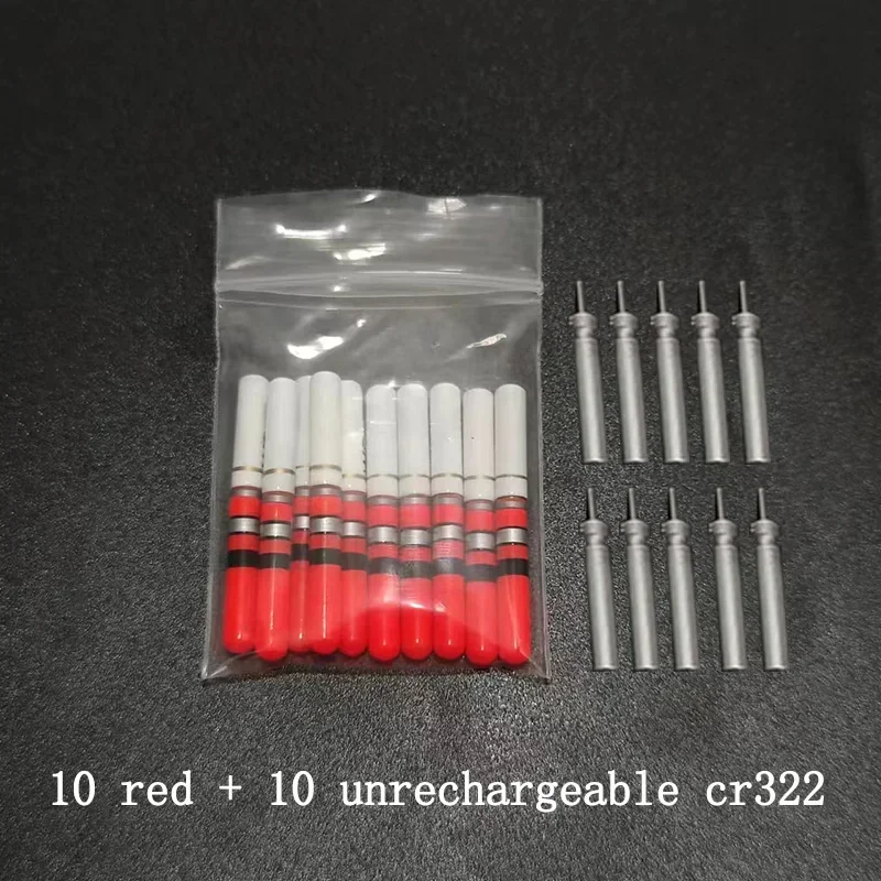 10 stücke Licht Sticks Grün/Rot Arbeit mit CR322 Batterie LED Lampe Leucht Nacht Angelgerät Zubehör J553