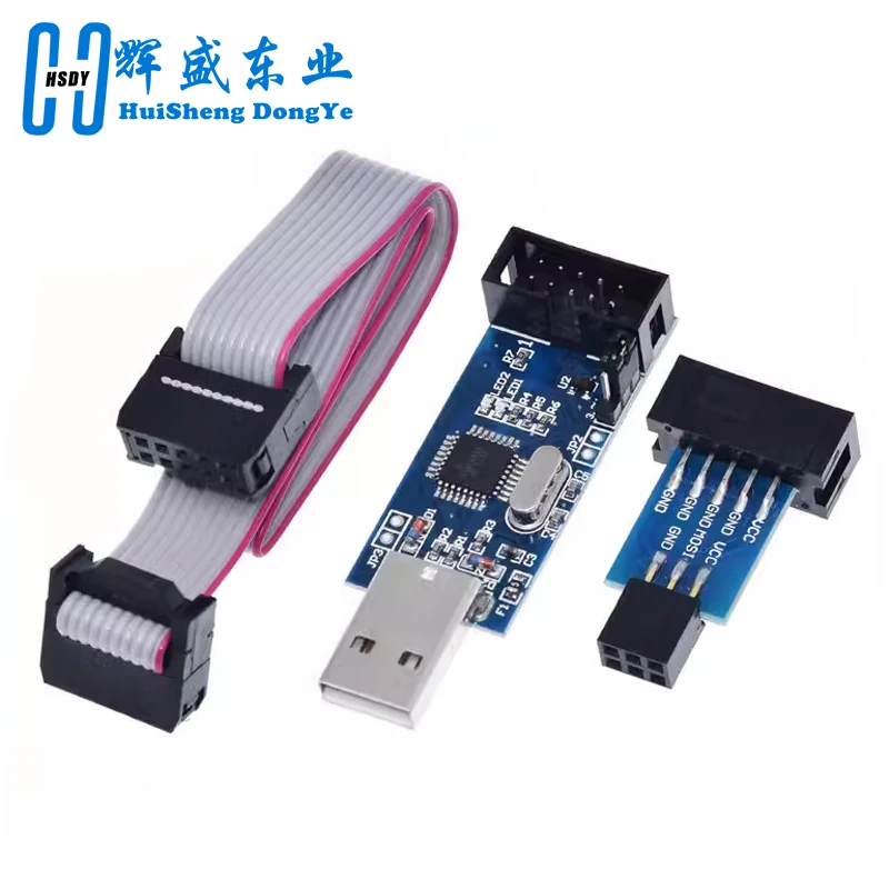 Aluminum Shell USBASP USBISP AVR Programmer USB ISP USB ASP ATMEGA8 ATMEGA128 Support Win7 64  (Random Color)