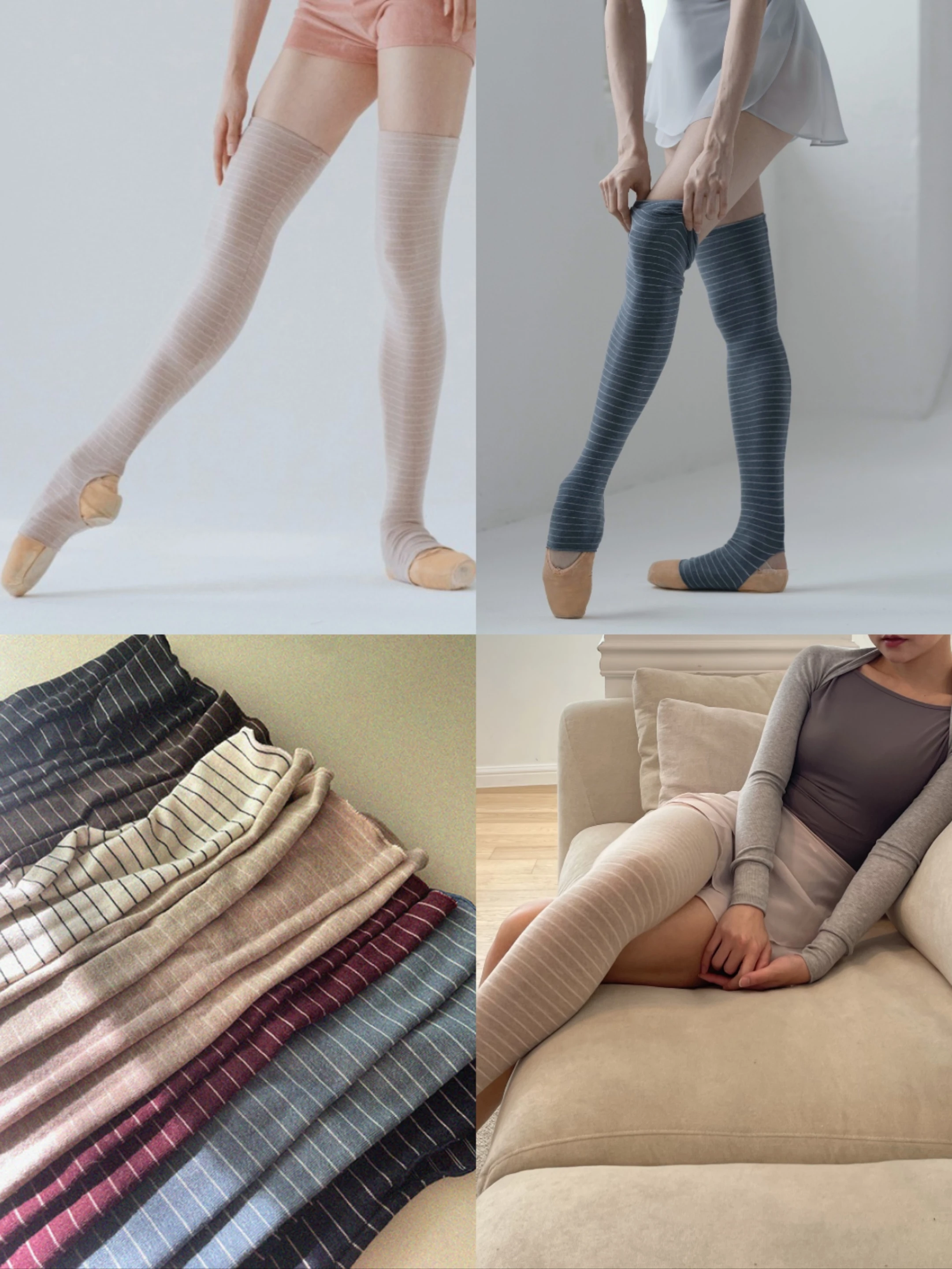 bonanza-ballet-danse-echauffement-rayure-leggings-crion-collants-femmes-adulte-protection-thermique-pieces-sport-fitn