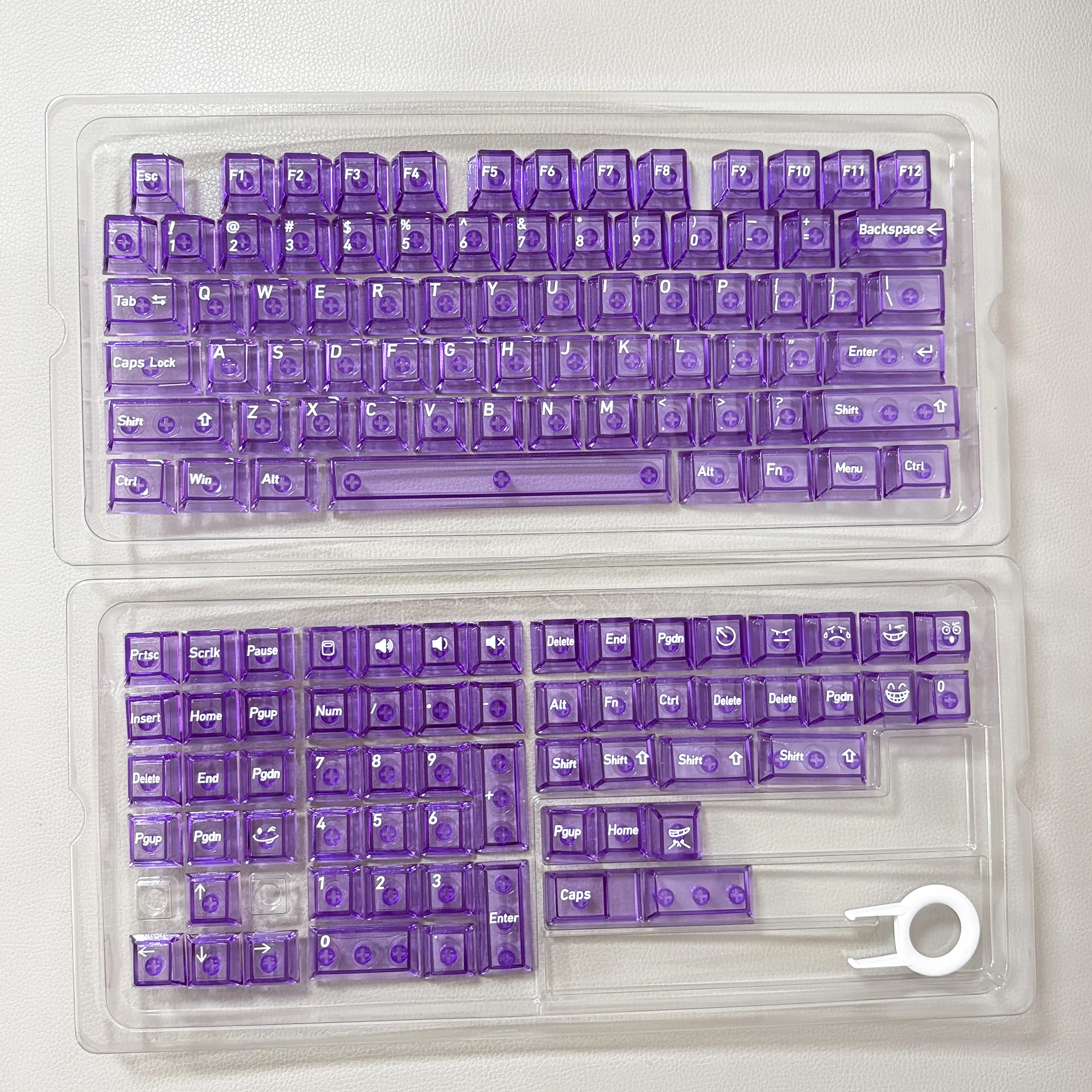 136 Klawiszy Angielski Koreański Rosyjski Japoński Przezroczyste PC Top Print Cherry Profile Kolorowe Nakładki na Klawisze do Klawiatur Mechanicznych MX — zdjęcie produktu 5