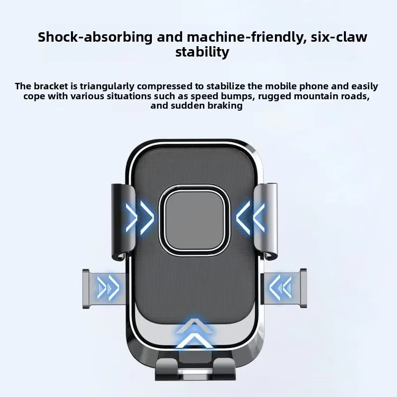 Car-Mounted Electric Vehicle Holder, Cycling Phone Holder, Shockproof Delivery Rider Motorcycle Navigation Button Holder
