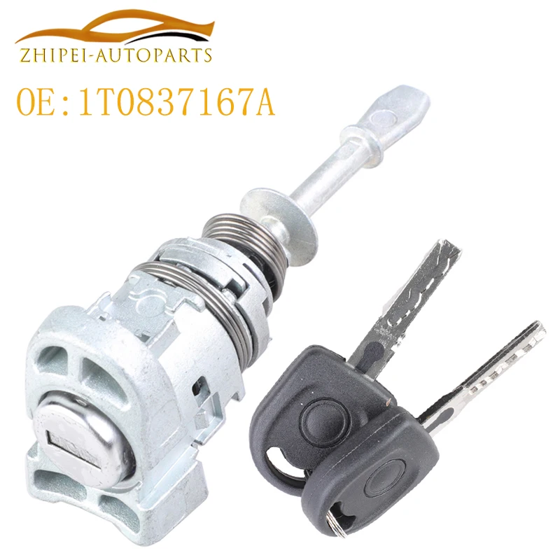 1T0837167A beczka zamka drzwi z kluczem samochodowym 1T0837168A pasuje do VW Touran Caddy 2003 2004 2005 2006 2007 2008 2009 2010-2015