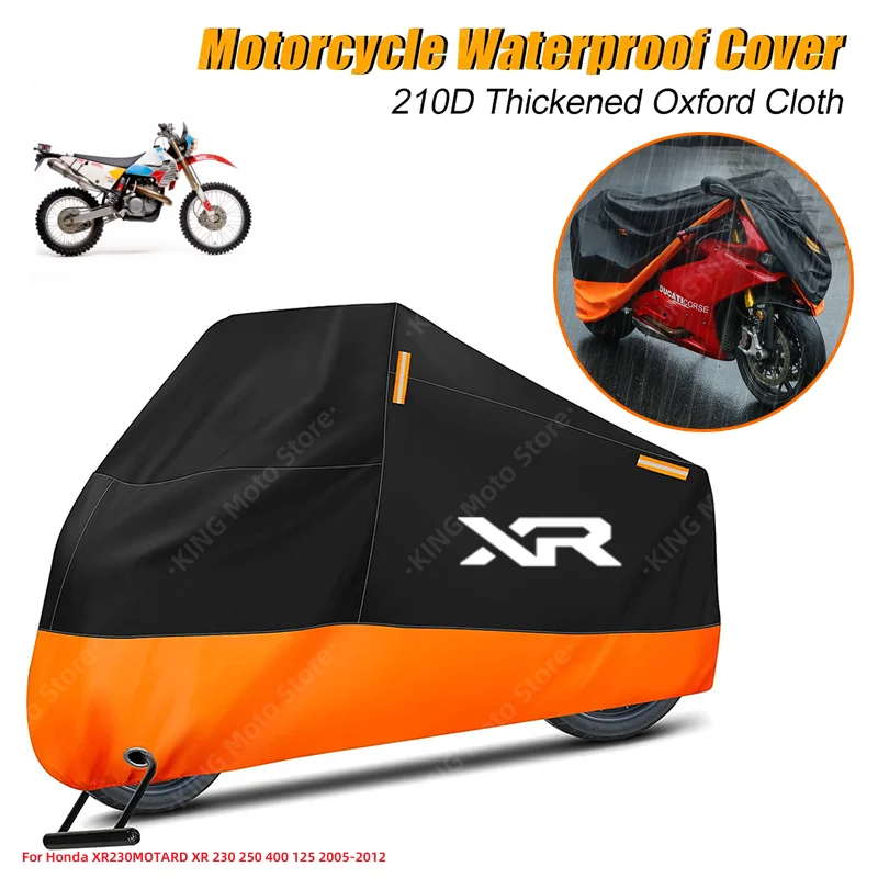 

Honda Cover Waterproof For Honda XR230MOTARD XR 230 250 400 125 2005-2012 Motorcycle Dust Rain Cover With Reflective Strip