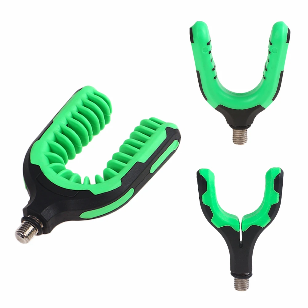 Karpfenangeln U-förmiger Angelrutenhalter, Boden-Angelrutenhalter, Gewinderutenhalter M3/8, geeignet für Karpfenangelzubehör.