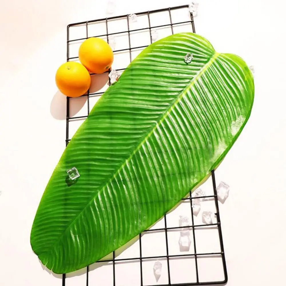 1Pcs Heat Resistant Artificial Banana Leaf Coasters Decor Simulation Table Mats Home Garden Kitchen Placemats view 3
