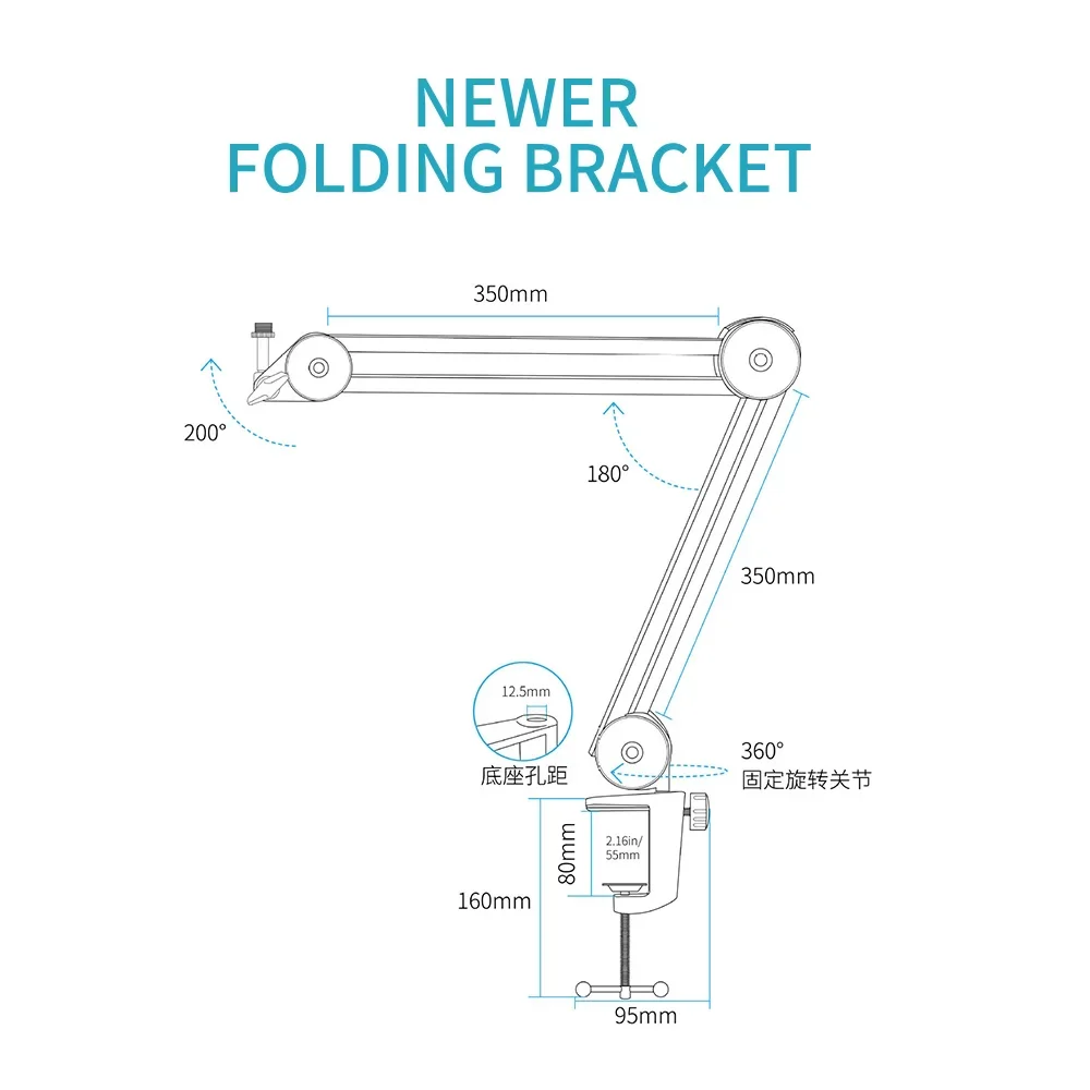 Upgrade Foldable Stand And Stage For Industrial Video Microscope PCB Quality Inspection Telephone Repair Welding