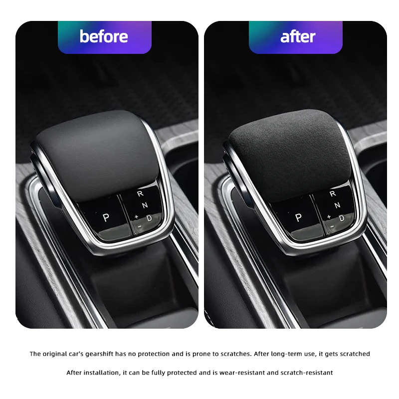 الكانتارا الجلد المدبوغ لشيري أومودا C5 5 FX ذراع السرعة غطاء شيفتر المقبض علبة التروس عصا التحول الياقات مقبض اكسسوارات السيارات