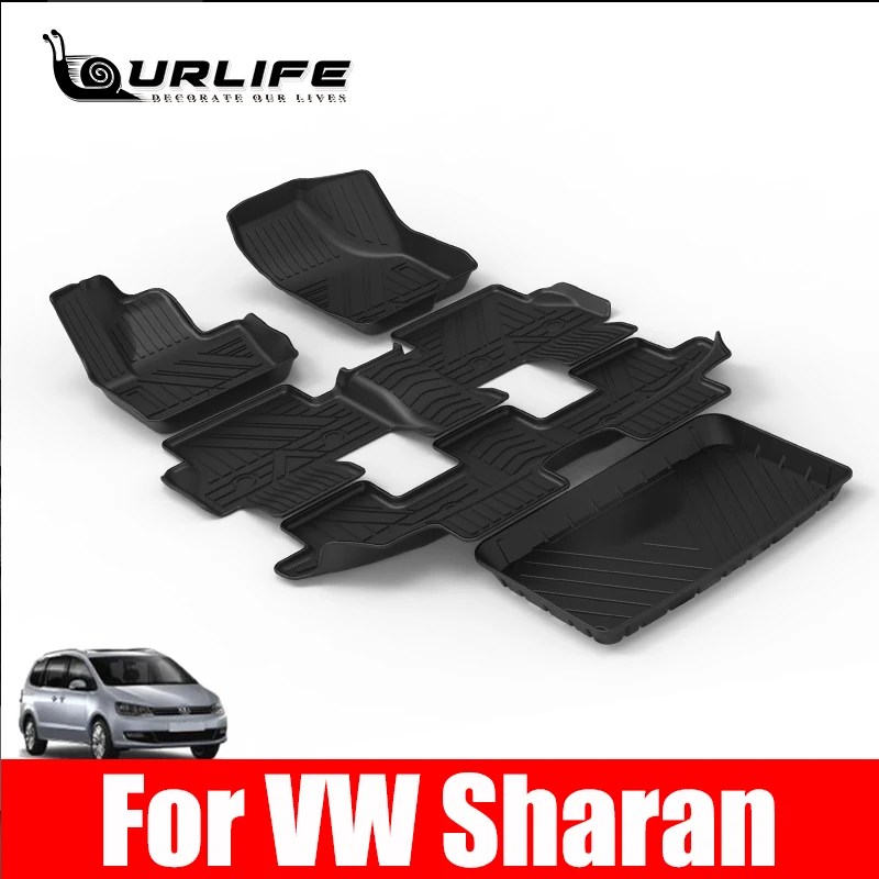 Car mats For VW Sharan 2013 2014 2015 2016 2017 2018 2019 Floor Mat Custom TPE Waterproor foot pad Carpet Auto Accessories