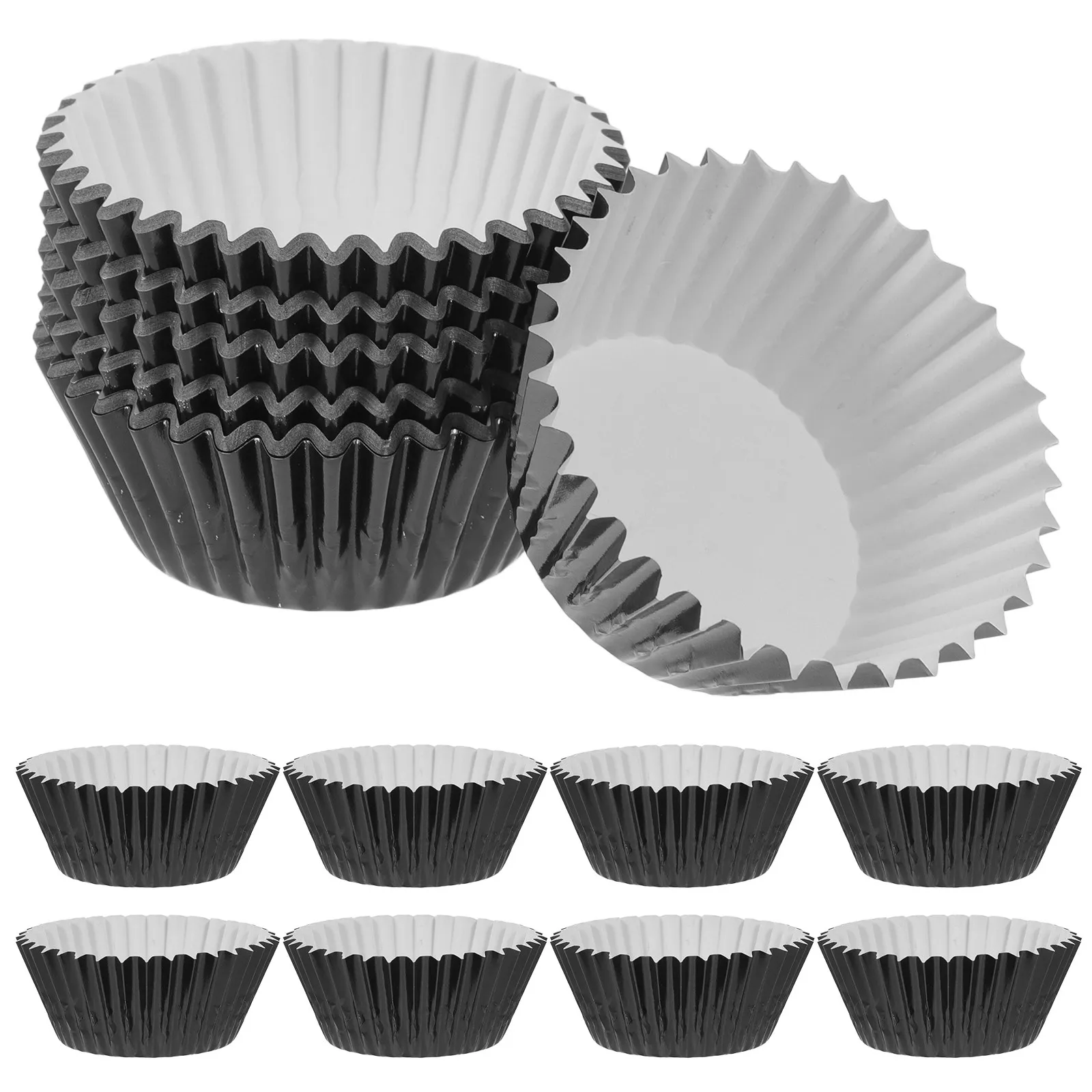 100Pcs Egg Tart Foil Baking Cups Reusable Aluminum Foil Cupcake Liners Muffin Pan Liners Small Cake Baking Supplies view 4