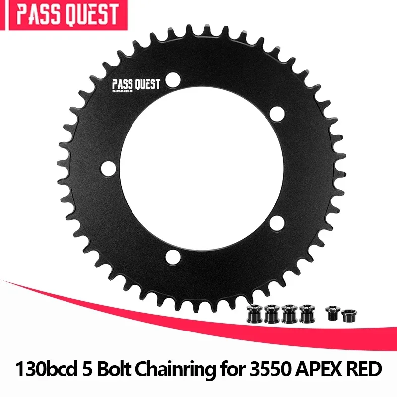 130bcd Chainring for 3550 APEX RED Chainring 130 BCD 5 Screws Narrow Wide 42T 44T 46T 48T 50T 52T 54T 56T 58T 60T