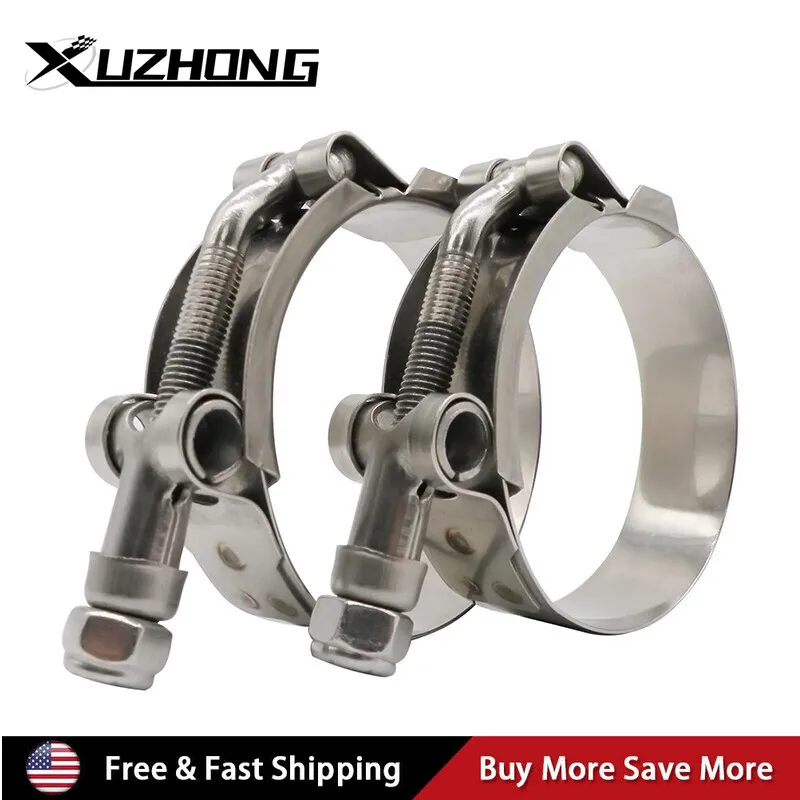 

2/4pcs 2" Inch T-bolt Clamp Silicone Stainless Steel Hose Turbo Intake Intercooler