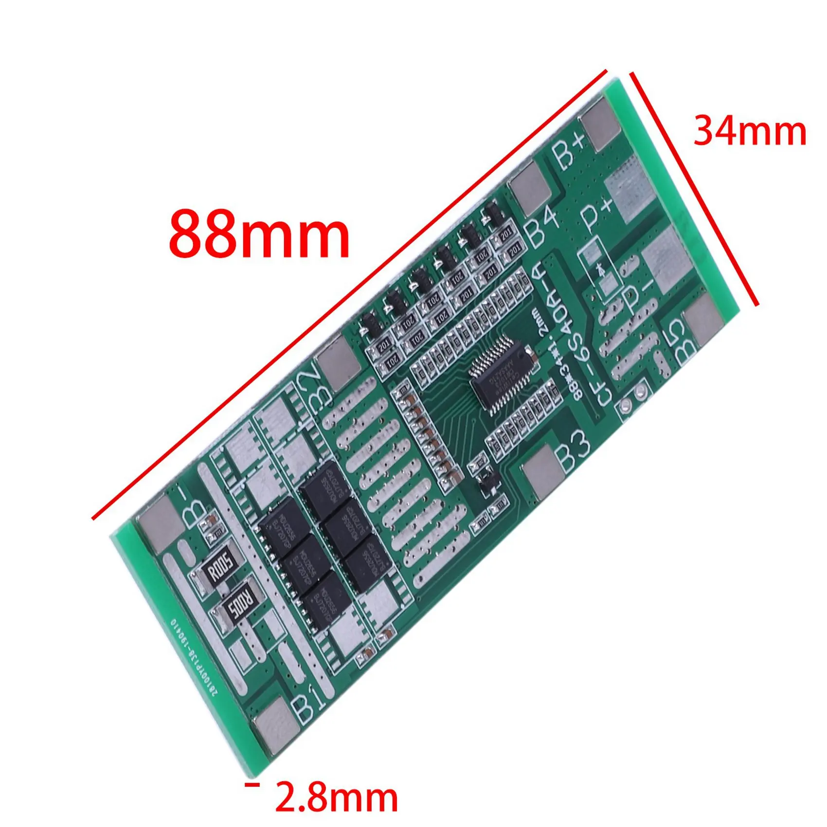 -[A51I Digital]2X 24V 6S 20A 18650 Li- Lithium Battery Protection Board Solar Lighting Bms Pcb With Balance For Ebike Scooter