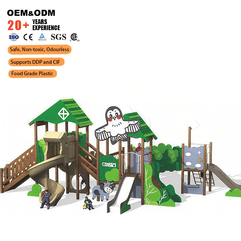 Deluxe Metal & Plastic Spiral Tube Slide Set For Commercial Plaza 100-500kg Capacity 10-20 Kids OEM/ODM