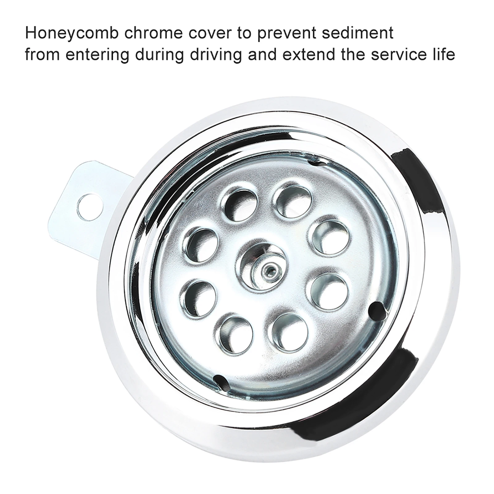 Universal Motorcycle Horn 12V 105dB Waterproof 85mm with Honeycomb Chrome Cover Loud Motorbike Horn Motorcycle Accessories