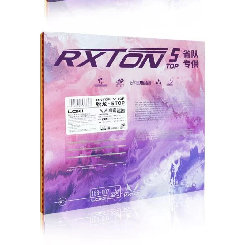 LOKI RXTON 5 TOP Non-Sticky Table Tennis Rubber Sheet Hard 41° With High-Porosity Tensile Sponge Arc Fast Attack ITTF APPROVED