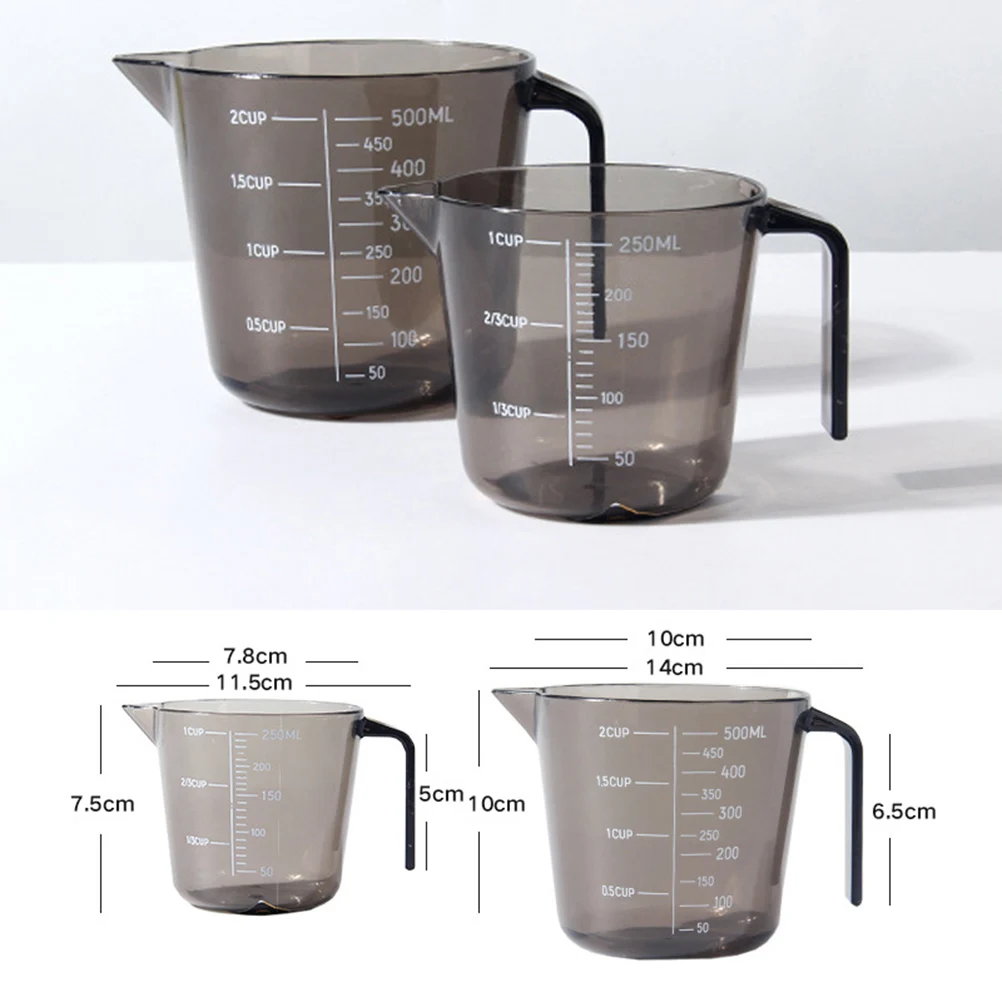 

Baking Measuring Cup 250ml Large Capacity Portable Kitchen Tool Spout Design Easy Read Markings Plastic Durability Practical
