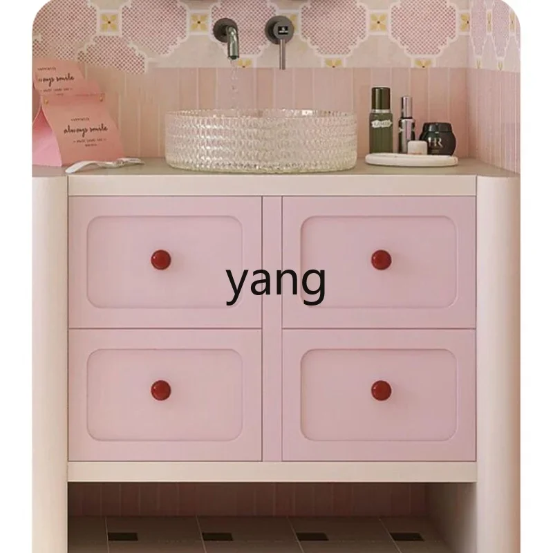 

Yjq bathroom cabinet combination table basin dopamine wash table contrasting color wash basin color bathroom