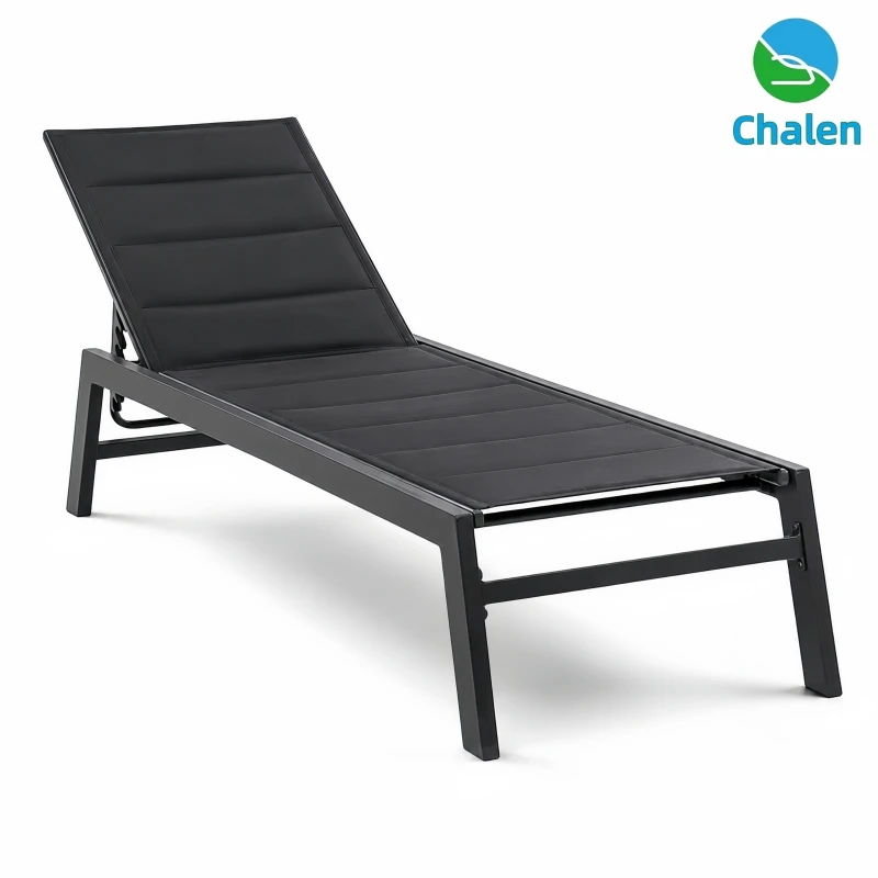 Modern Style Aluminium Balcony Sunbed Outdoor Patio Chaise Lounge Daybed Hotel Beach Lounge Chairs For Poolside