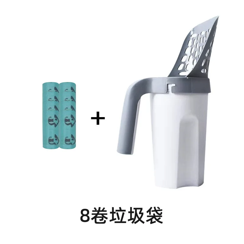 

Pet Cat Litter Shovel Scoop with Waste Bags Portable Cat Litter Filter Clean Tool Toilet Garbage Picker Pet Cat Supplies