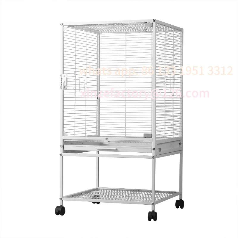

Customizable New Household Cage Transparent Parrot Bird Cage Household Xuanfeng Monk Special Luxury Upgraded Glass Cage Large