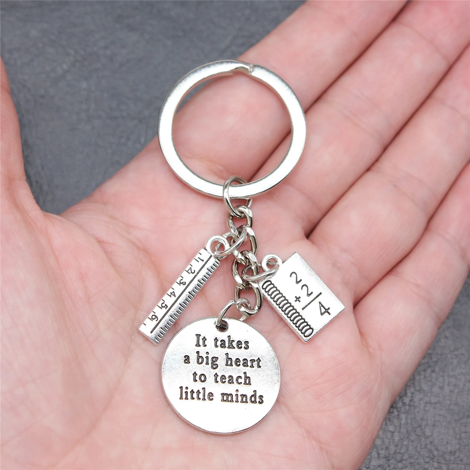 Creative and Simple Metal Keychain Graduation Season, School Life Elements Series 