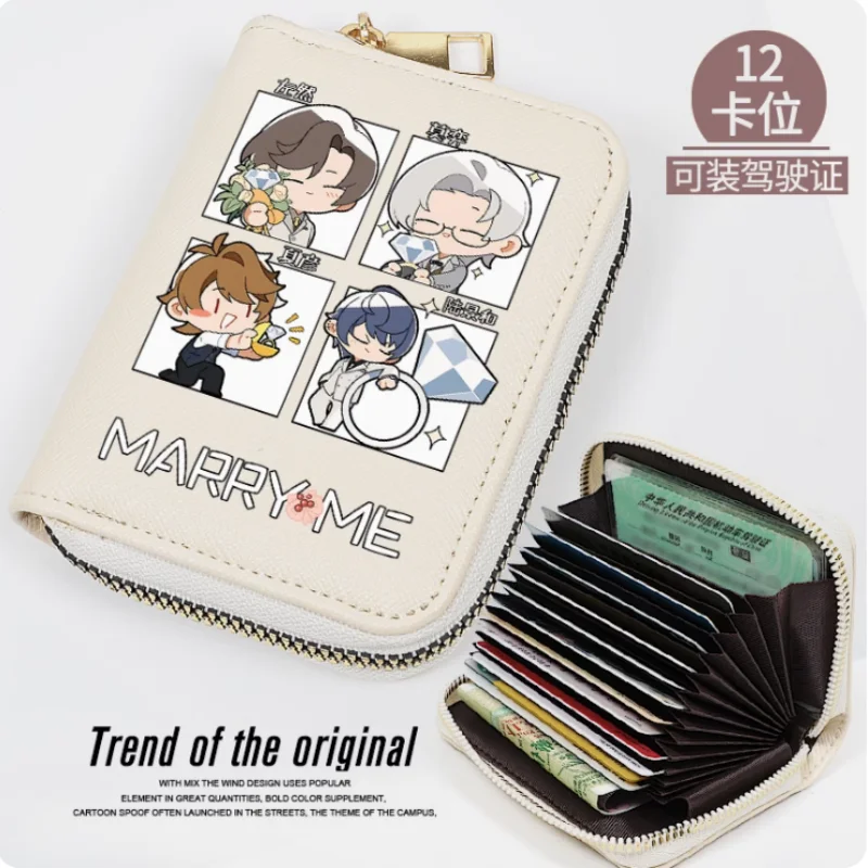 Anime Tears of Themis Luke Artem Vilhelm Zipper Portefeuilles, PU Purse, Card Holder, Money Bag, Cosplay Gift, Fashion, B234