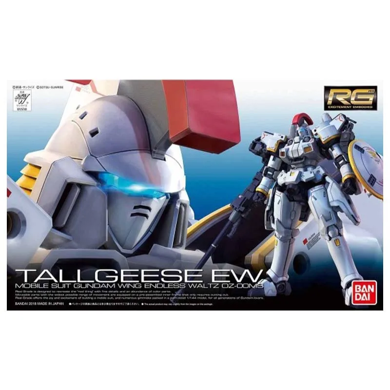 Bandai Figure Gundam Model Kit Anime Figures RG Tallgeese EW Mobile Suit Gunpla Action Figure Toys For Boys Children's Gifts