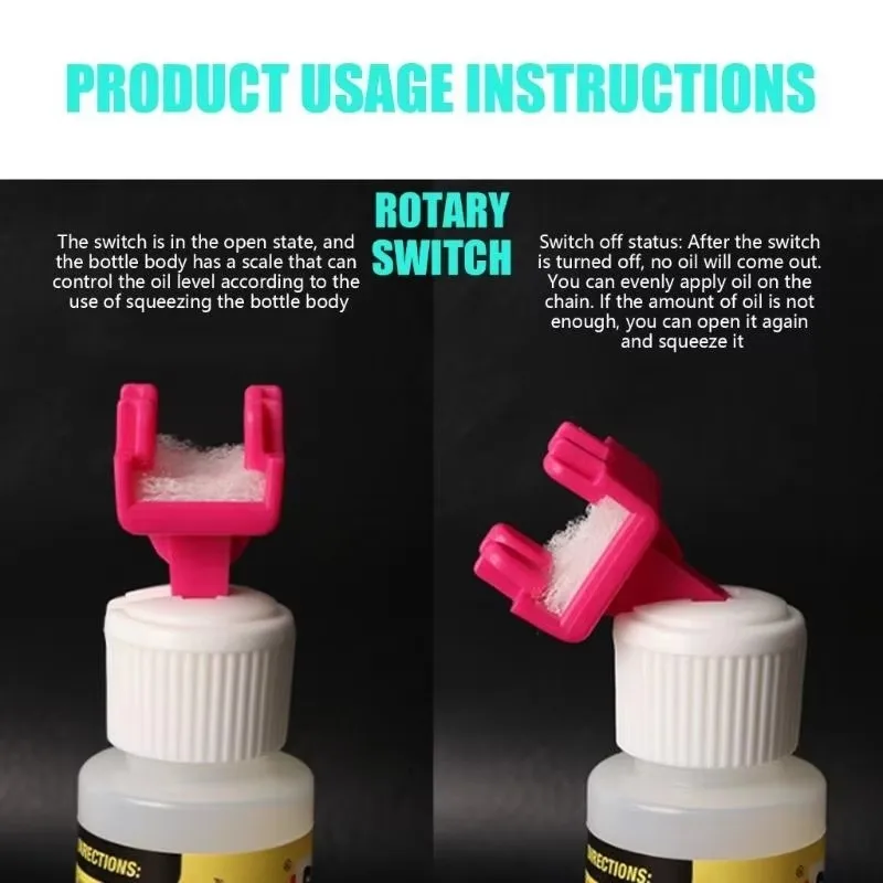 1 Set Bicycle Oil Lubricant Drip Free Chain Oiler Chain Oil Brushing Chain Oil Bottle Outdoor Tools Bicycle Maintenance Riding view 4