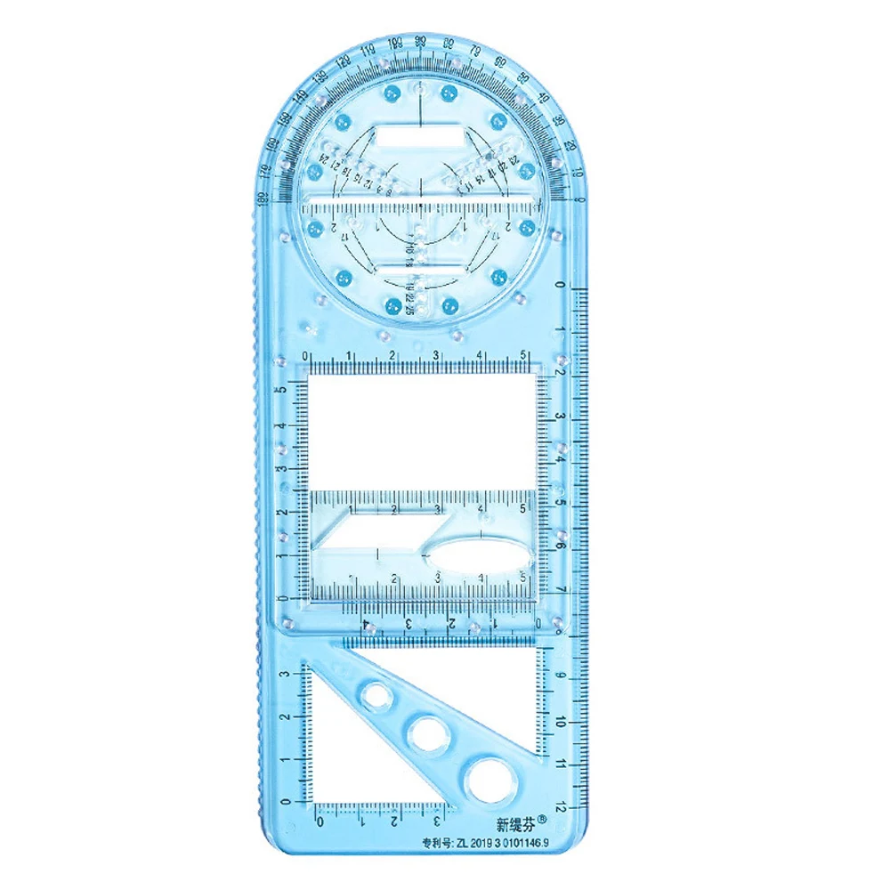 Multifunctional Geometric Ruler Geometric Drawing Template Measuring Tool For School Student Office ArchitectureRule