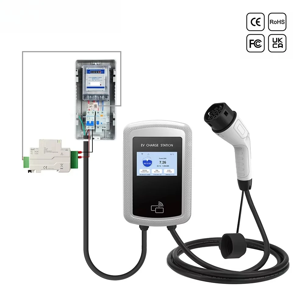 Wireless Dynamic Load Balancing Vehicle  Station 7kW DLB Kit Smart Energy Solution