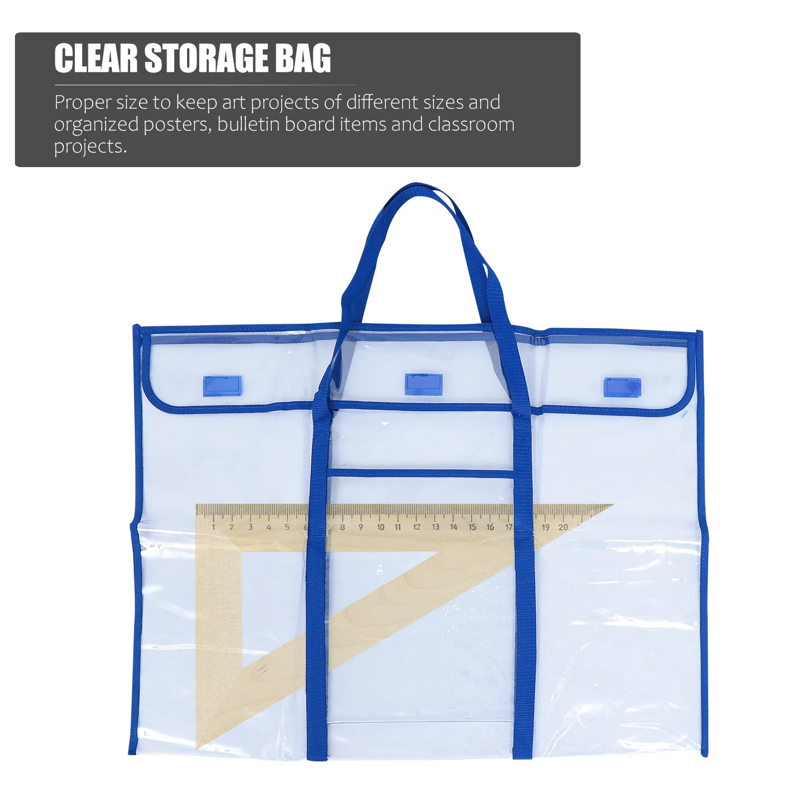 

1 шт. Прозрачная сумка-органайзер для хранения больших плакатов, досок объявлений, художественных портфолио, сумка для переноски