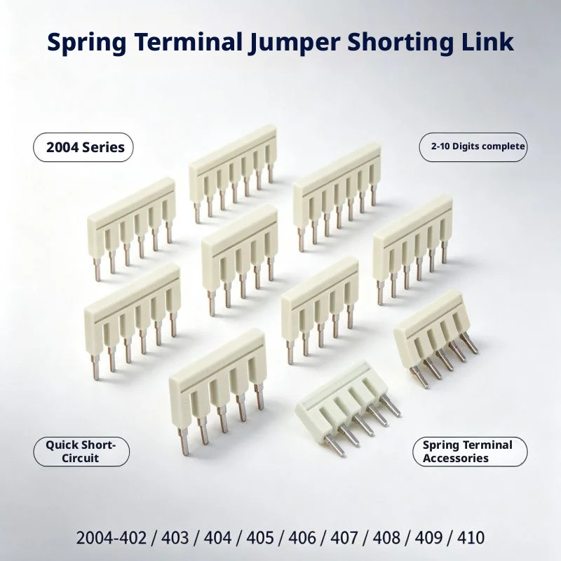 Original WAGO 2004‑402 2‑Way Insulated Jumper Bar 32A 800V Light Grey For TOPJOB‑S 2004 6.2mm Spring Terminal Block