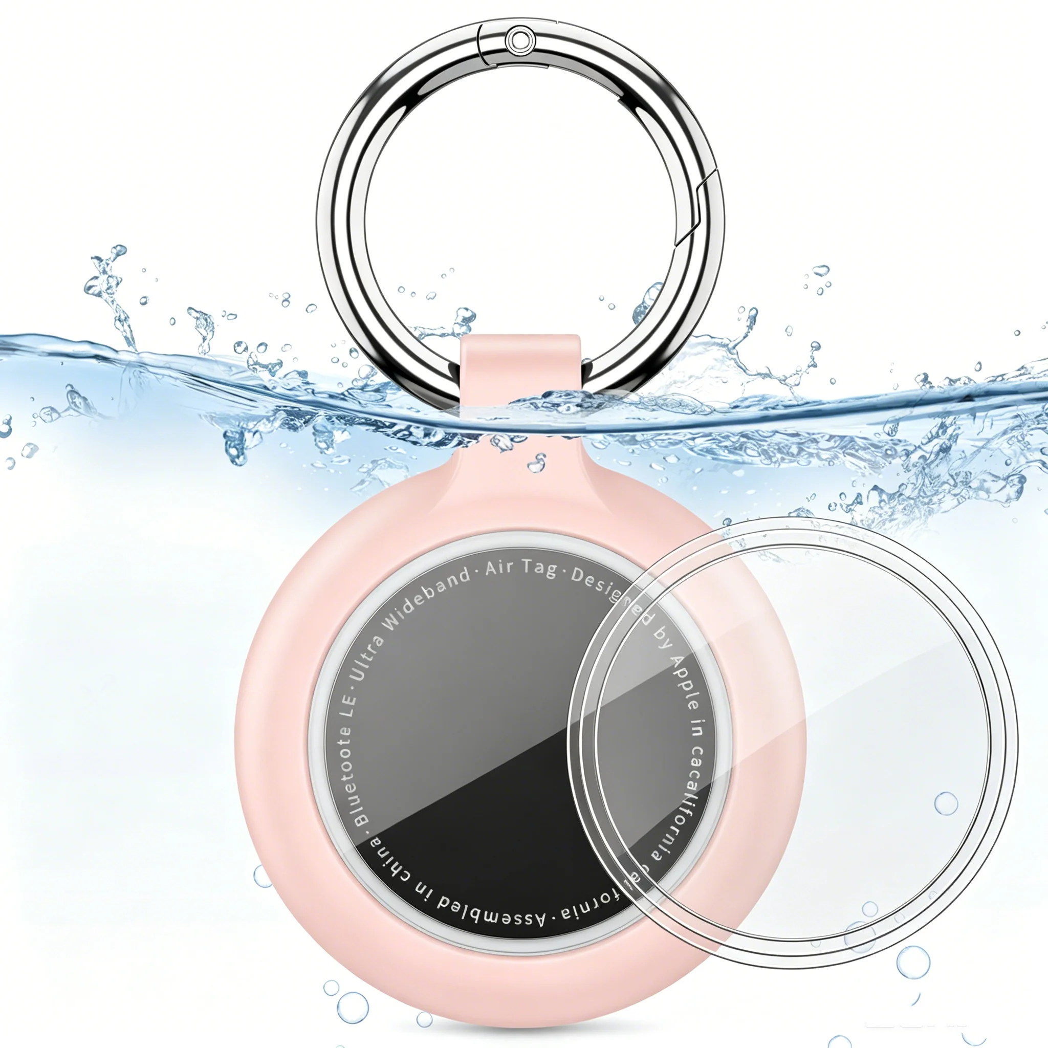 Waterproof Anti-lost Keychain Holder TPU Cases for Apple Airtag Cover Dog Cat Pet Collar Tracker Protective For Air Tag Case