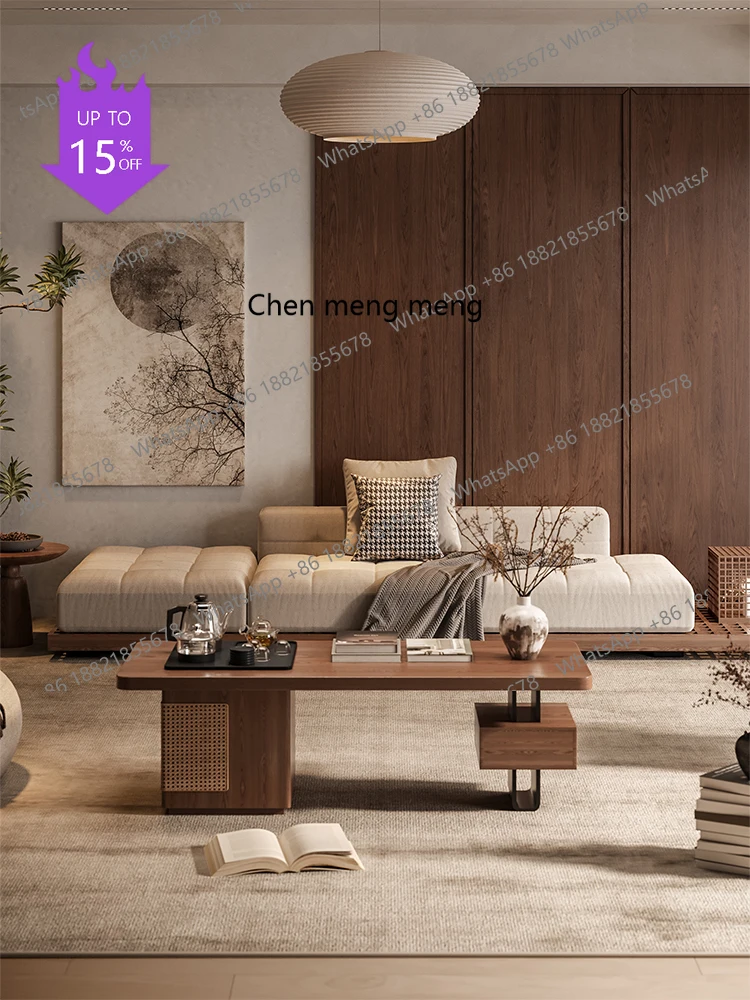 

X188 Новый китайский стиль династии Сун Эстетический хлопковый льняной диван и набор журнальных столиков Современный простой диван для гостиной, домашнего офиса