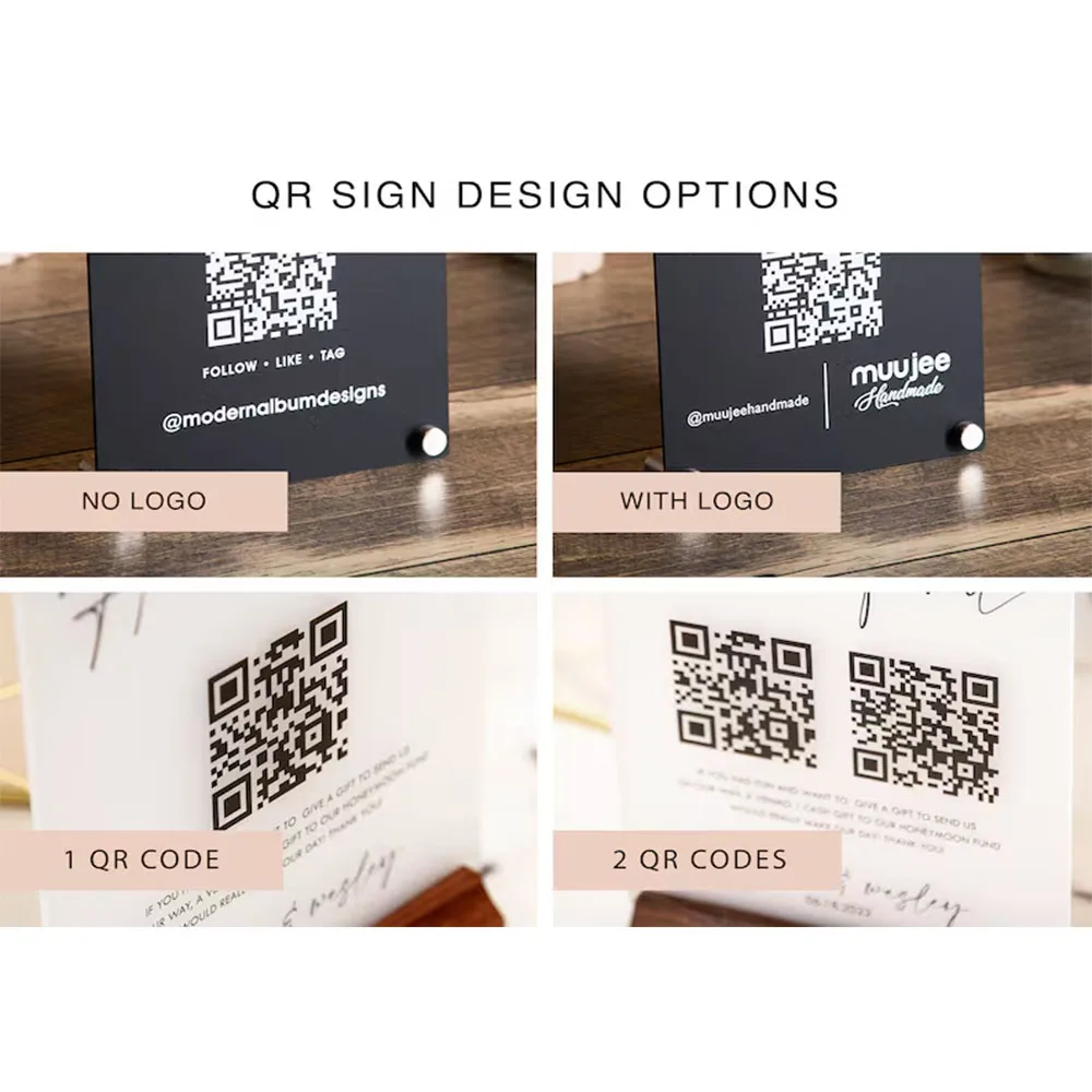 رموز QR المخصصة، علامة الوسائط الاجتماعية، علامة الدفع، رمز الاستجابة السريعة المزدوج، علامة عرض أكريليك، قائمة مراجعات Google، رمز الاستجابة السريعة للأعمال #4