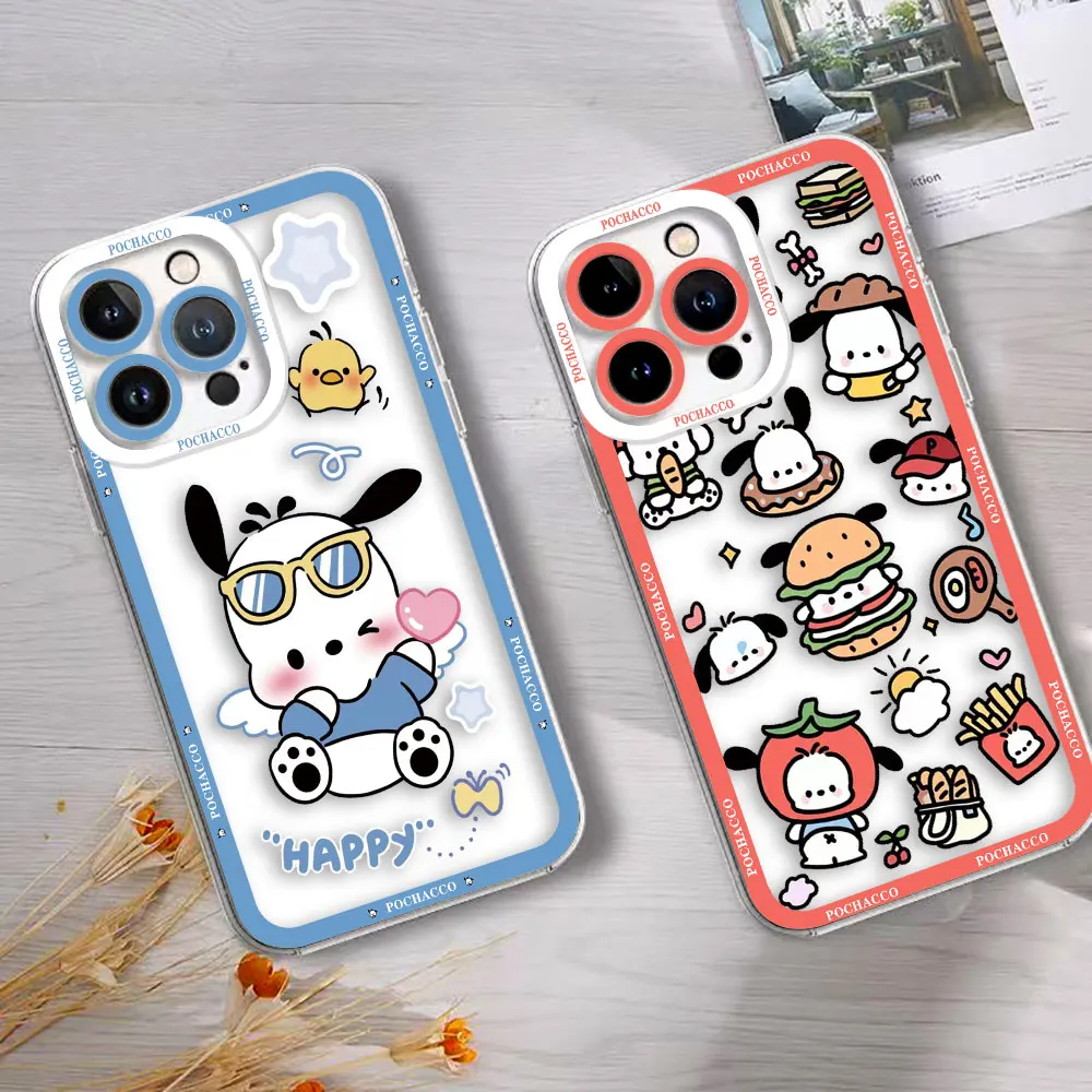 Cute P-Pochacco Cartoon Clear Phone Case For REALME 5 6 7 7I 8 8I 9 9I 10 C67 C55 C53 C35 C33 C31 C30 C21Y C20 C15 PRO Case Capa