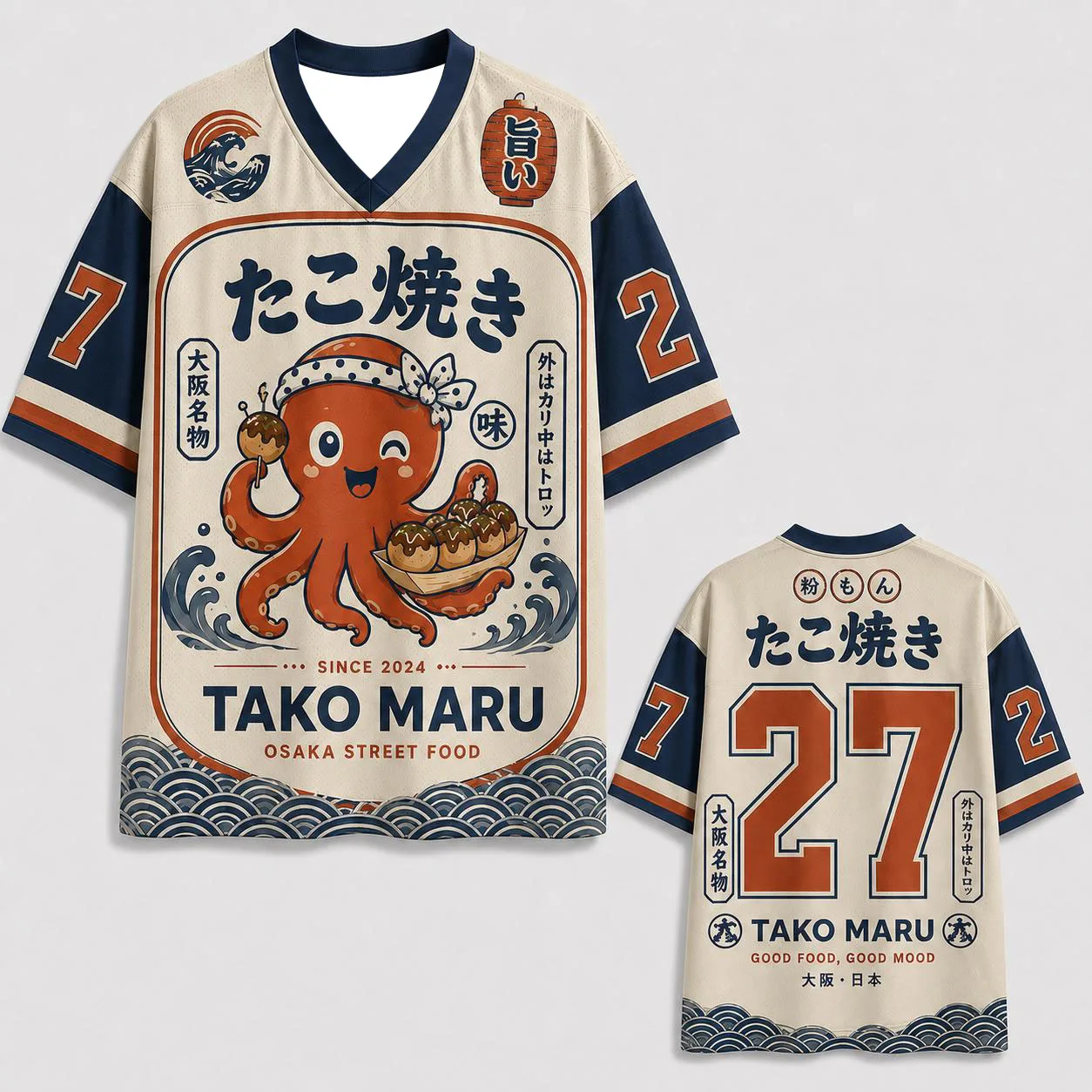 2026 Summer Fashion New Japanese Large Edition Octopus Burn 3D Printed Casual Outdoor Sports Hip Hop Street Style V-neck T-shirt