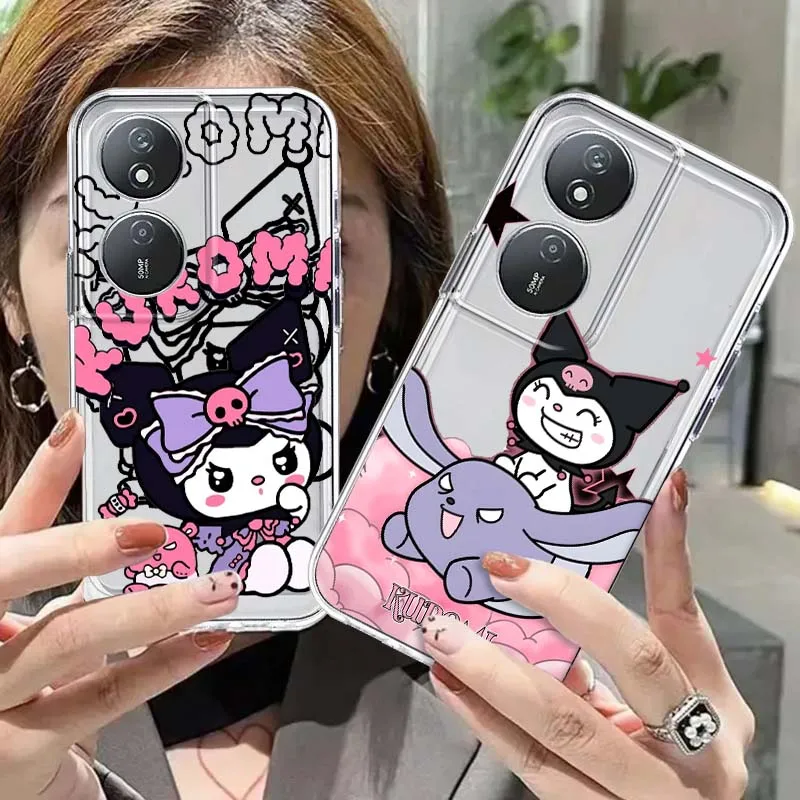 

Purple Pink Kuromi Pattern For Huawei Mate Pura Nova 80 70 60 13 14 VE Pro Plus Ultra Space Phone Case
