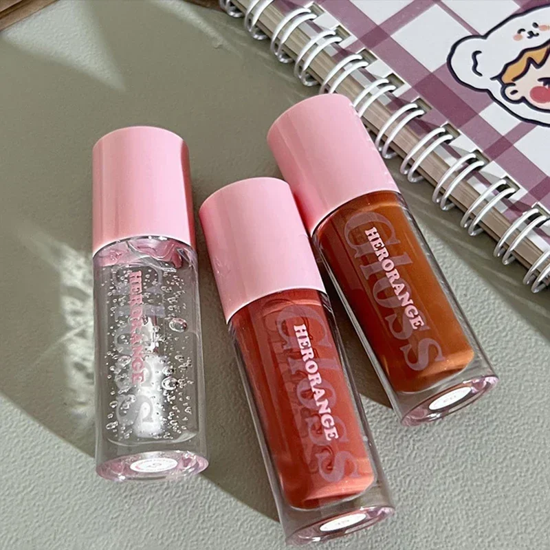 Crystal Jelly Moisturising Lip Oil Translucent Stain Mirror Lip Glaze Korean Makeup Liquid Lipstick Clear Lip Gloss Plumping 1pc