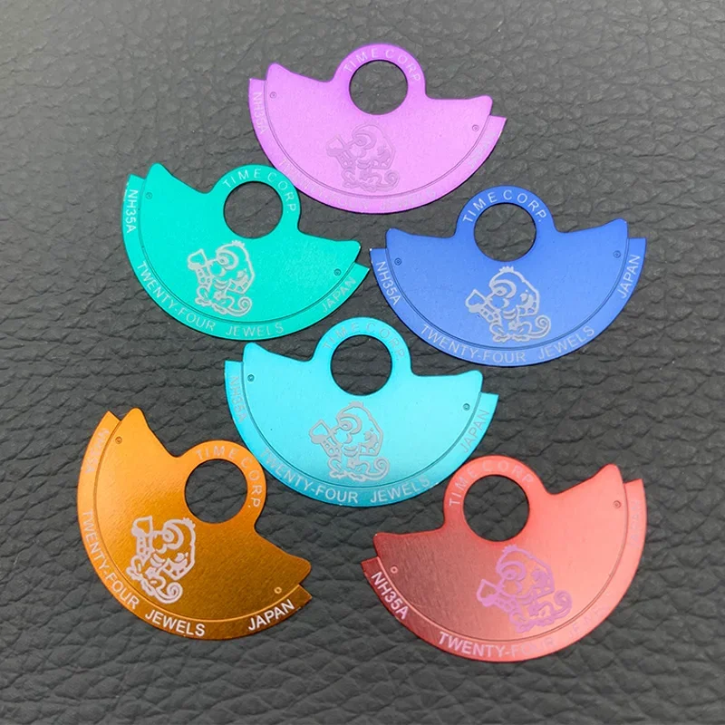 1PCS Zodiac Monkey Pattern Movement Hammer Rotor Patch Fit NH34 NH35 NH36 NH38 7S Movement Oscillating Weight Hammer Rotor Patch