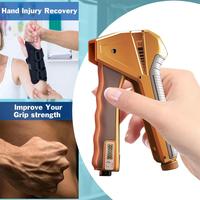 16*10cm Grip Strength Trainer With Counter 10-120KG Adjustable Forearm Exerciser Power Strengthener Developer Fitness Equipment