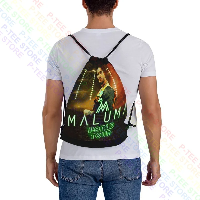 Maluma Tour-bolsas con cordón para gimnasio, bolsa de libros de entrenamiento, estilo deportivo, gran capacidad, 2019