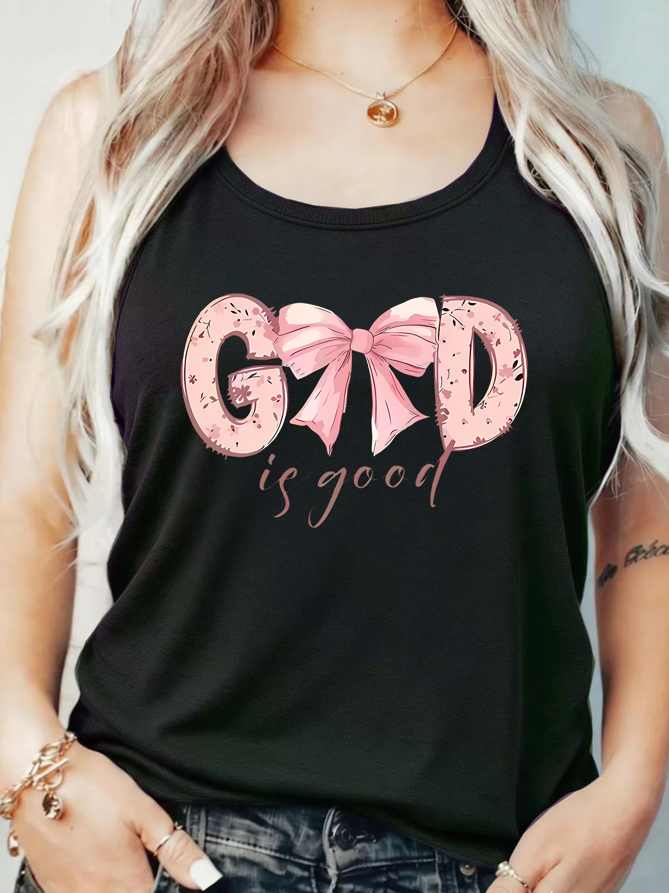 

Loose Fit Printed Pocket T-Shirt for Women with Ribbed Collar round Neck 1-8XL plus Size Comfortable Casual Vest