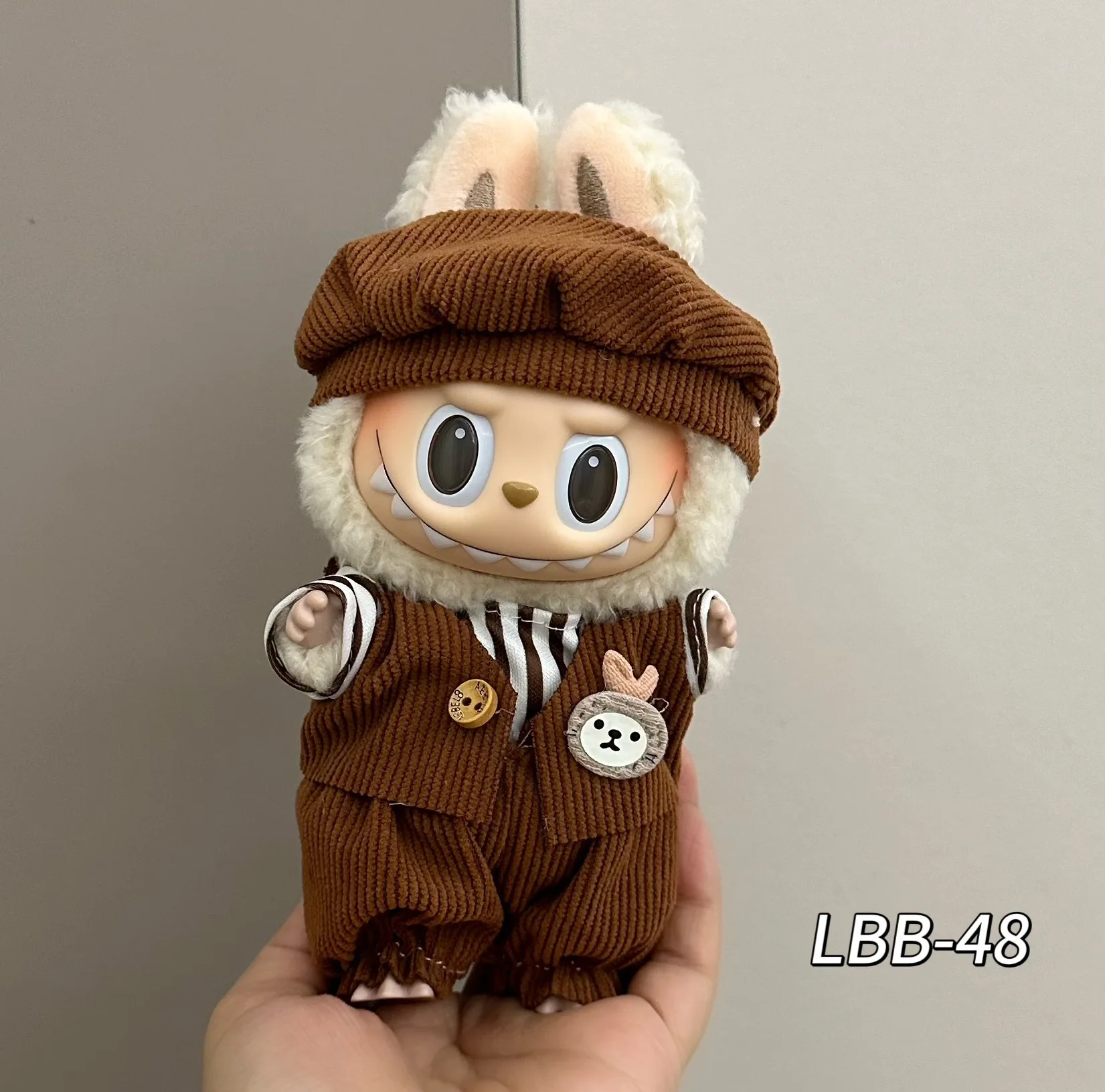 17cm 라부부 드레스 세트 DIY 옷 갈아입히기 만화 귀여운 옷 인형 액세서리