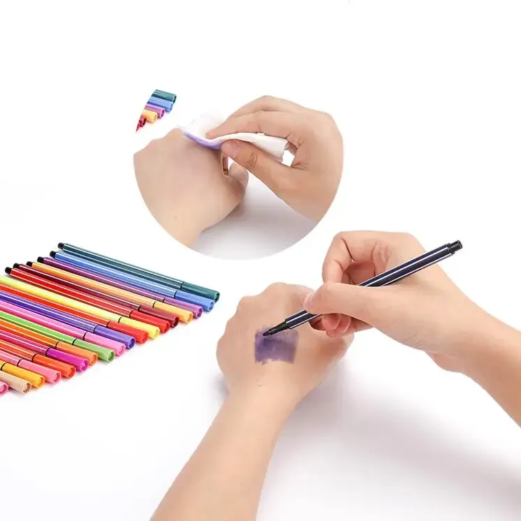 Kinder Malerei 6/12 ungiftig Wasser Farbstift Waschbar Aquarell Stift Mark Malerei für Kinder Zeichnung Kunstbedarf – Detail 2