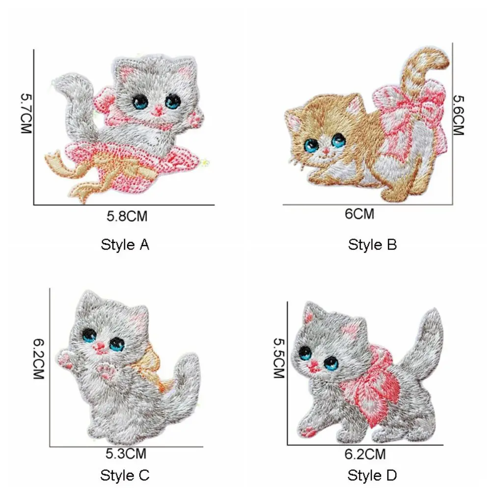 Self-adhesive Cartoon Cat Embroidered Patch DIY Cute Clothing Patch Clothes Stickers Clothes Appliques Sewing - Image 6