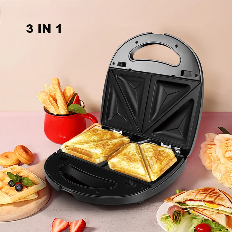 

302 3-in-1 Household Board Changer Sandwich Machine Toaster Stainless Steel Multifunctional Breakfast Machine