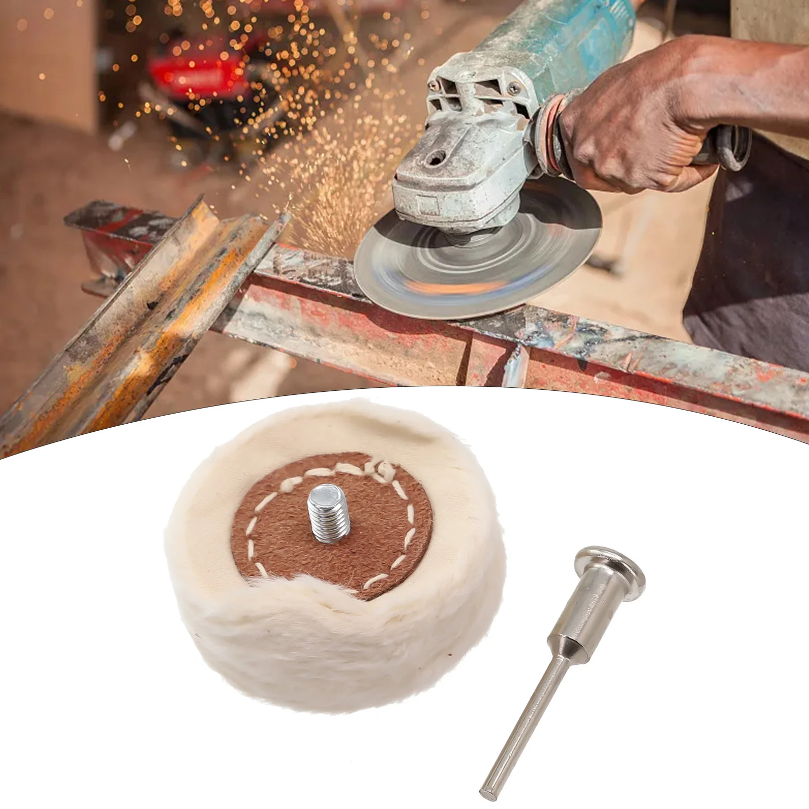 1pc Polish Cloth Wheel Brush Head Grinder Shank Buffing Rotary Tools Replace Part For Accessories Shank Buffing Polishing Tools