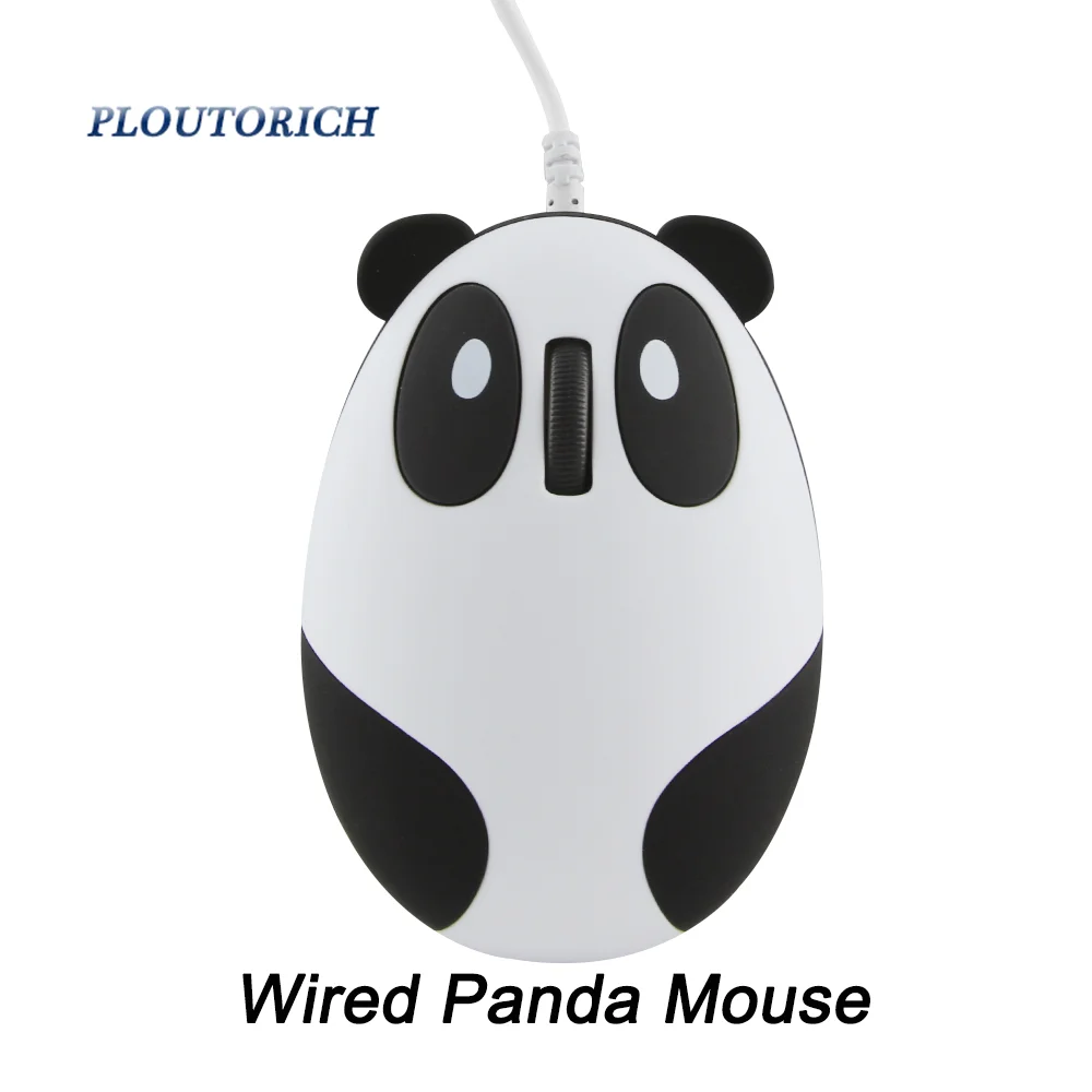 

Wired Cute Panda Mouse Light Weight Plug And Play Convenient Portable For Computer Laptop Mause Office Use Mice Kid Girl Gift