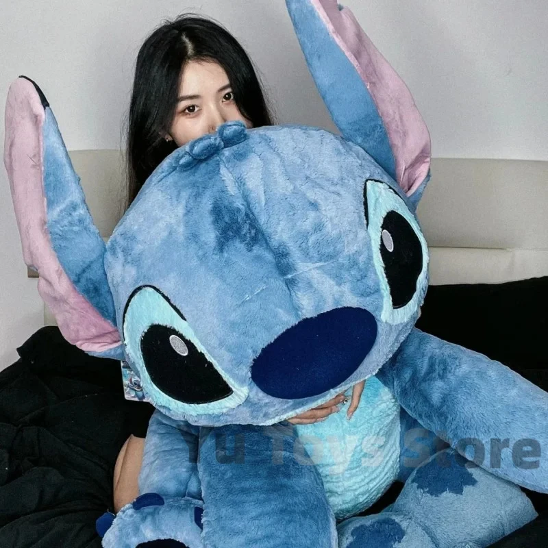 2024 Giant Size Disney Lilo&stitch Plush Stuffed Animal Couple Doll Cartoon Sleeping Pillow Softmaterial Toy For Christmas Gif